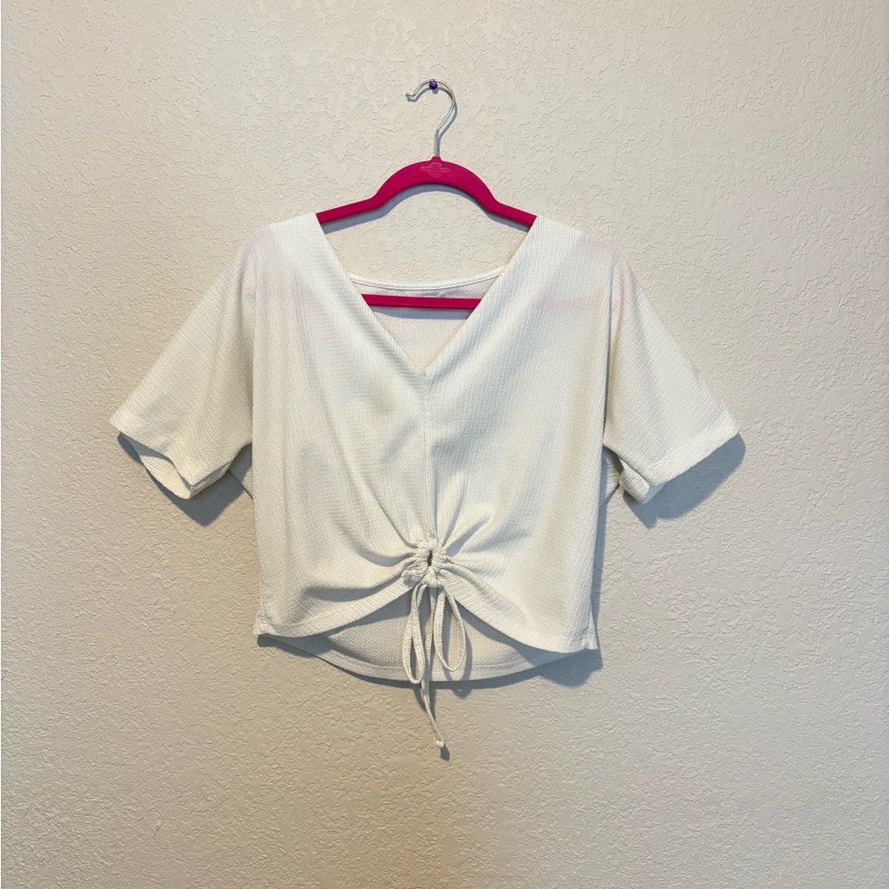 ZARA White Cropped T-Shirt
